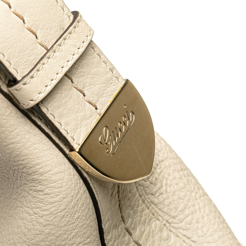 グッチ グッチシマ ワンショルダーバッグ 181515 ホワイト アイボリー レザー レディース GUCCI 【中古】