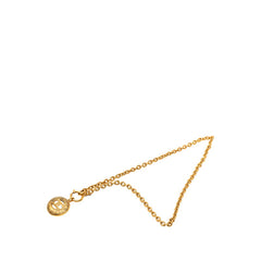 シャネル ココマーク チェーン ラウンド ペンダント ネックレス ゴールド メッキ レディース CHANEL 【中古】
