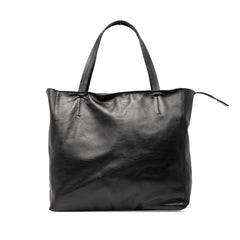 セリーヌ ホリゾンタルカバ トートバッグ ブラック ネイビー レザー レディース CELINE 【中古】