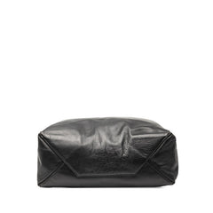 セリーヌ ホリゾンタルカバ トートバッグ ブラック ネイビー レザー レディース CELINE 【中古】