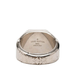 ルイ ヴィトン モノグラム シグネットリング リング 指輪 #Ｌ M62488 シルバー メタル メンズ LOUIS VUITTON 【中古】