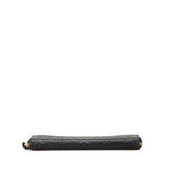 ルイ ヴィトン モノグラム アンプラント ポルトフォイユ クレマンス ジッピーウォレット ラウンドファスナー 長財布 M60171 ノワール ブラック レザー レディース LOUIS VUITTON 【中古】