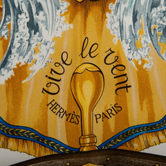 エルメス カレ90 VIVE LE VENT 風よ吹け スカーフ マルチカラー シルク レディース HERMES 【中古】