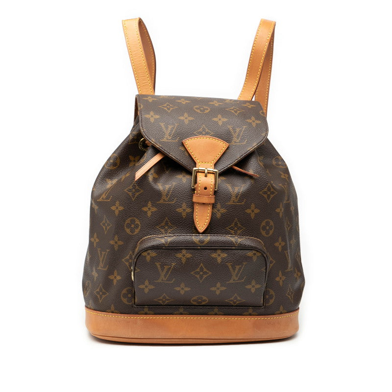 ルイ ヴィトン モノグラム モンスリMM リュック バックパック M51136 ブラウン PVC レザー レディース LOUIS VUITTON 【中古】