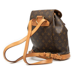 ルイ ヴィトン モノグラム モンスリMM リュック バックパック M51136 ブラウン PVC レザー レディース LOUIS VUITTON 【中古】