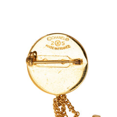 シャネル ヴィンテージ ココマーク マトラッセ バッグ モチーフ ブローチ ゴールド メッキ レディース CHANEL 【中古】