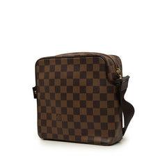 ルイ ヴィトン ダミエ オラフPM 斜め掛け ショルダーバッグ N41442 ブラウン PVC レザー レディース LOUIS VUITTON 中古