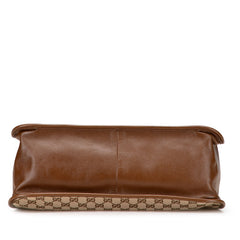 グッチ GGキャンバス ホースビット トートバッグ ショルダーバッグ 623694 ベージュ ブラウン キャンバス レザー レディース GUCCI 【中古】