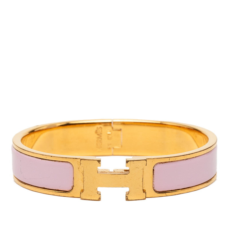 エルメス クリックH PM ブレスレット ゴールド ピンク メッキ レディース HERMES 【中古】