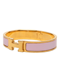 エルメス クリックH PM ブレスレット ゴールド ピンク メッキ レディース HERMES 【中古】