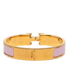 エルメス クリックH PM ブレスレット ゴールド ピンク メッキ レディース HERMES 【中古】