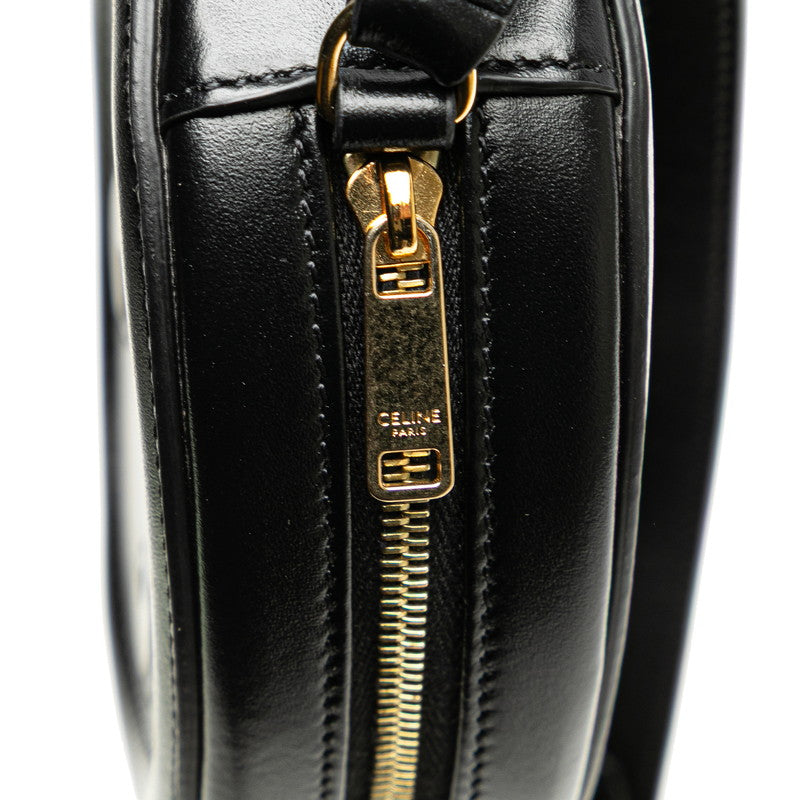 セリーヌ トリオンフ ショルダーバッグ ブラック レザー レディース CELINE 【中古】
