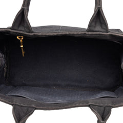 プラダ 三角ロゴプレート CANAPA カナパSS ハンドバッグ ショルダーバッグ 2WAY ブラック キャンバス レディース PRADA 中古