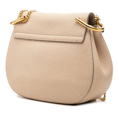 クロエ ドリュー 斜めかけ チェーン ショルダーバッグ ベージュ ゴールド レザー レディース Chloe 【中古】