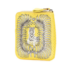 エルメス カレ ポケット Tigre Royal Bandana 王者の虎 ポーチ イエロー マルチカラー スイフト レディース HERMES 【中古】