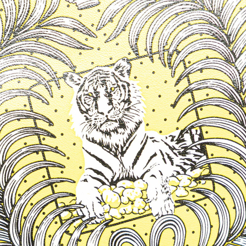 エルメス カレ ポケット Tigre Royal Bandana 王者の虎 ポーチ イエロー マルチカラー スイフト レディース HERMES 【中古】