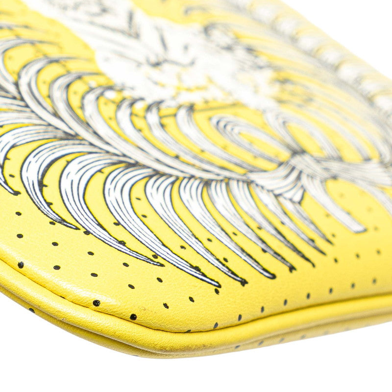 エルメス カレ ポケット Tigre Royal Bandana 王者の虎 ポーチ イエロー マルチカラー スイフト レディース HERMES 【中古】