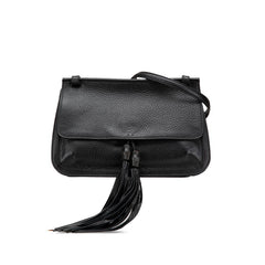 グッチ タッセル 斜め掛け ショルダーバッグ 370826 ブラック レザー レディース GUCCI 【中古】