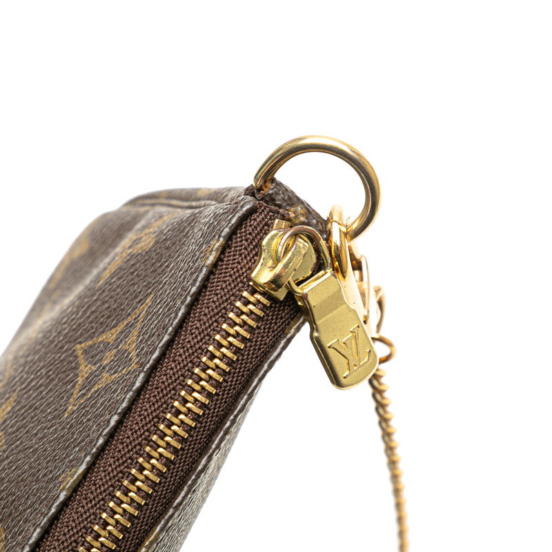 ルイ ヴィトン モノグラム アクセソワール チェーン ポーチ M58009 ブラウン PVC レザー レディース LOUIS VUITTON 【中古】