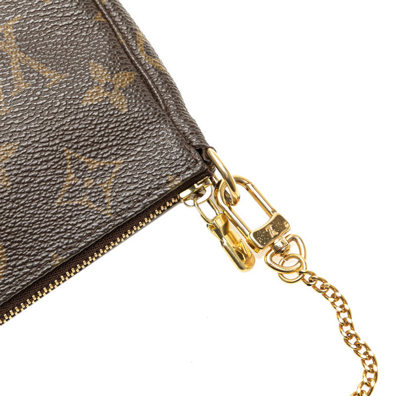 ルイ ヴィトン モノグラム アクセソワール チェーン ポーチ M58009 ブラウン PVC レザー レディース LOUIS VUITTON 【中古】