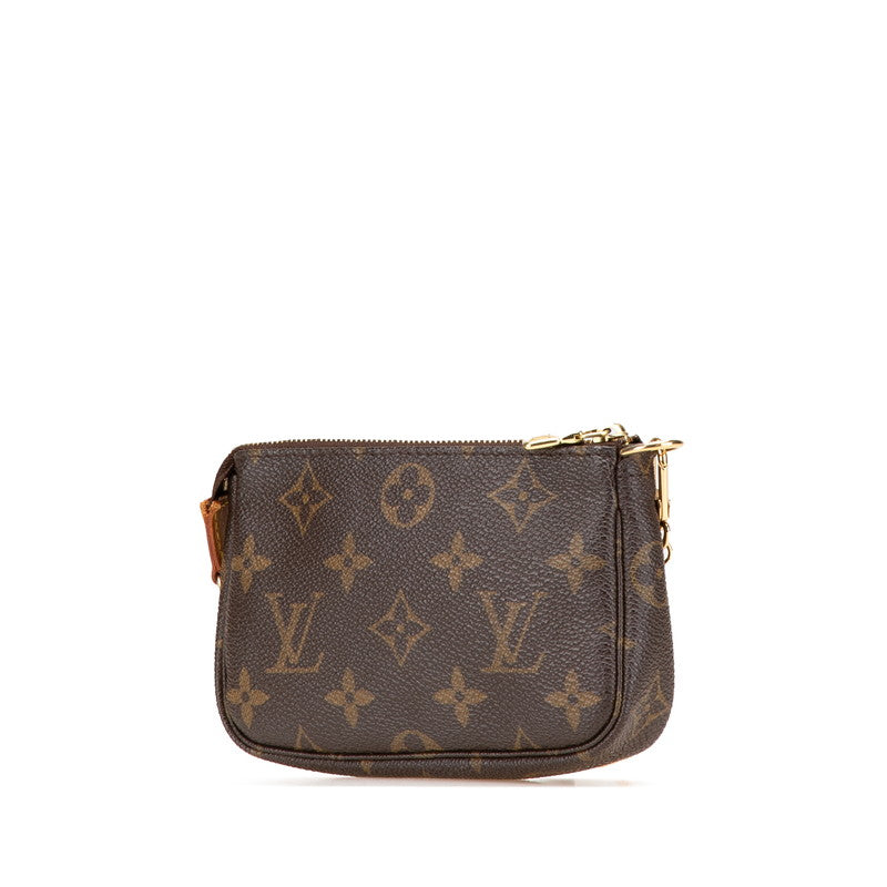 ルイ ヴィトン モノグラム アクセソワール チェーン ポーチ M58009 ブラウン PVC レザー レディース LOUIS VUITTON 【中古】