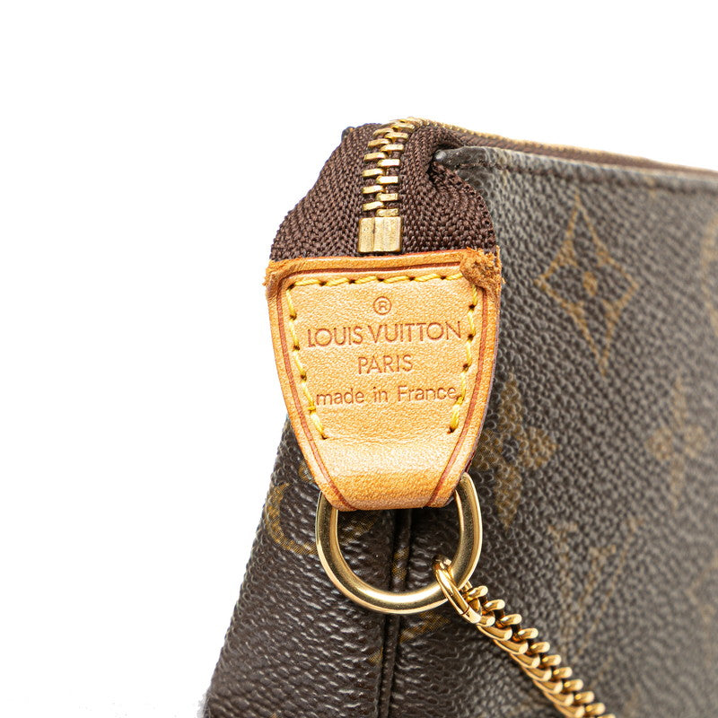 ルイ ヴィトン モノグラム アクセソワール チェーン ポーチ M58009 ブラウン PVC レザー レディース LOUIS VUITTON 【中古】