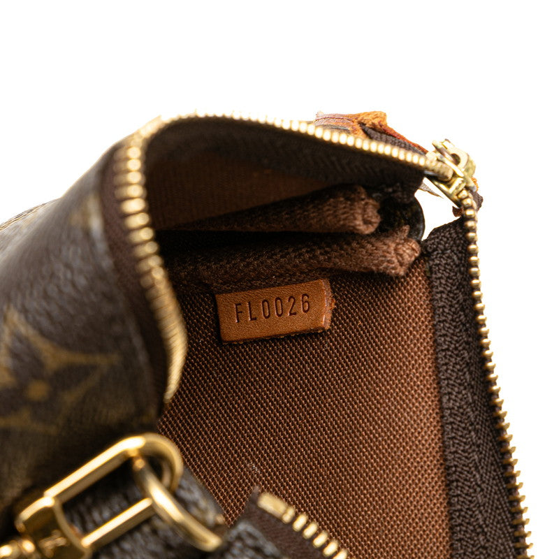 ルイ ヴィトン モノグラム アクセソワール チェーン ポーチ M58009 ブラウン PVC レザー レディース LOUIS VUITTON 【中古】