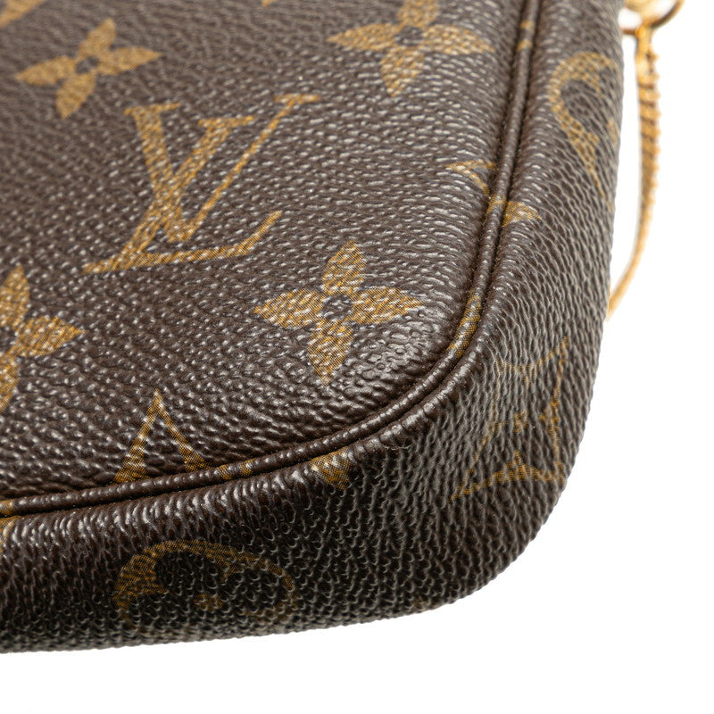 ルイ ヴィトン モノグラム アクセソワール チェーン ポーチ M58009 ブラウン PVC レザー レディース LOUIS VUITTON 【中古】