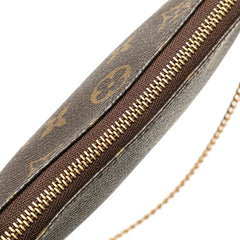 ルイ ヴィトン モノグラム アクセソワール チェーン ポーチ M58009 ブラウン PVC レザー レディース LOUIS VUITTON 【中古】