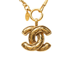 シャネル マトラッセ ココマーク チェーン ネックレス ゴールド メッキ レディース CHANEL 中古