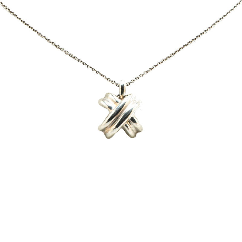 ティファニー シグネチャー ネックレス SV925 シルバー レディース TIFFANY&Co. 【中古】