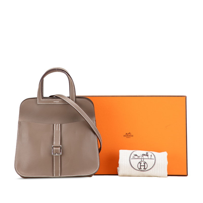 エルメス アルザンミニ ハンドバッグ ショルダーバッグ 2WAY エトゥープ スイフト レディース HERMES 【中古】