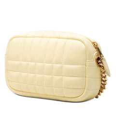 バーバリー TBロゴ ローラ カメラバッグ 斜め掛け ショルダーバッグ イエロー レザー レディース BURBERRY 【中古】
