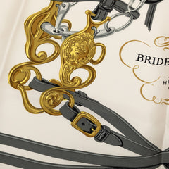 エルメス カレ90 BRIDES de GALA 式典用の馬勒 スカーフ 大判 ピンク系 シルク レディース HERMES 【中古】