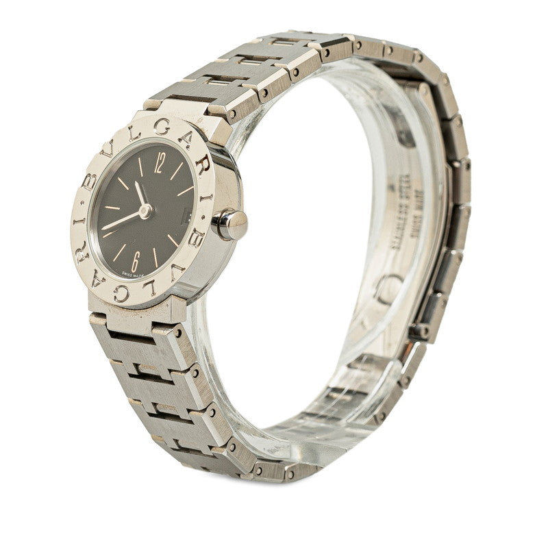 ブルガリ ブルガリブルガリ 腕時計 BB23SS クオーツ ブラック文字盤 ステンレススチール レディース BVLGARI 【中古】