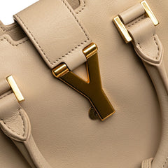 サンローラン Yライン カバスシック ハンドバッグ ショルダーバッグ 2WAY ベージュ ゴールド レザー レディース SAINT LAURENT 【中古】