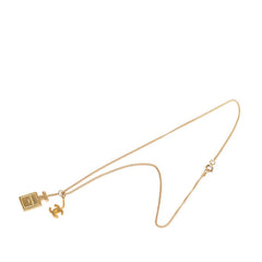 シャネル ココマーク 香水 ボトル モチーフ ネックレス 02A ゴールド メッキ レディース CHANEL 中古
