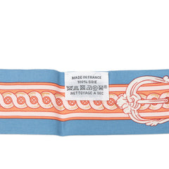 エルメス ツイリー BRIDE DE COUR 法廷の勒 スカーフ ブルー系 ピンク系 シルク レディース HERMES 【中古】