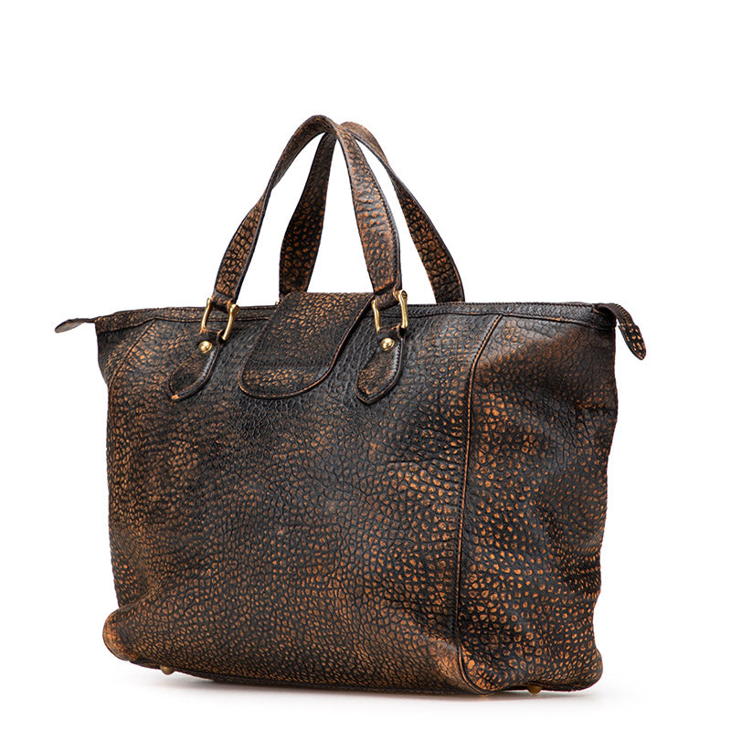 グッチ ハンドバッグ ボストンバッグ 303891 ブラック オレンジ レザー レディース GUCCI 【中古】