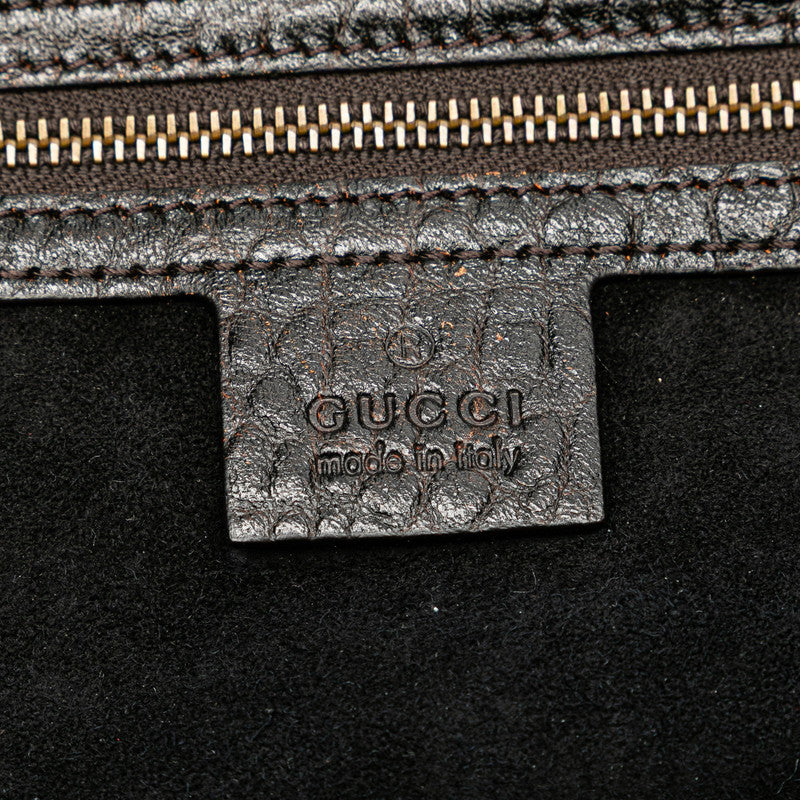 グッチ ハンドバッグ ボストンバッグ 303891 ブラック オレンジ レザー レディース GUCCI 【中古】