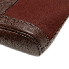 エルメス ガーデンファイルPM ハンドバッグ ショルダーバッグ 2WAY ブラウン系 トワルオフィシエ レザー レディース HERMES 【中古】