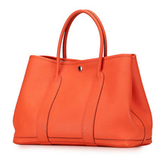 エルメス ガーデンパーティPM ハンドバッグ トートバッグ オレンジ ネゴンダ レディース HERMES 【中古】