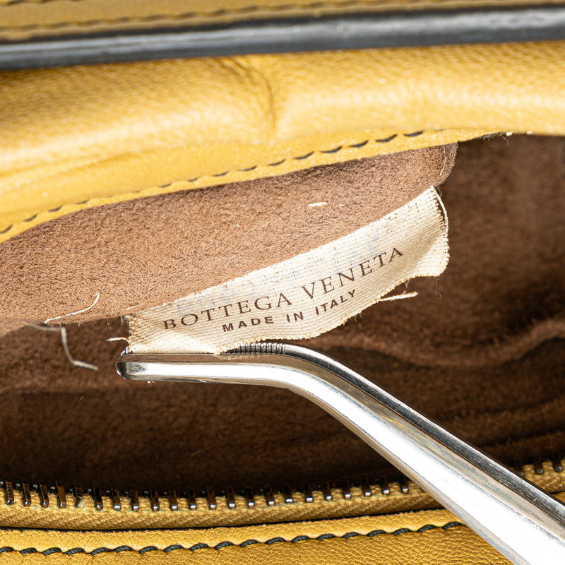 ボッテガヴェネタ イントレチャート ワンショルダーバッグ イエロー レザー レディース BOTTEGAVENETA 【中古】