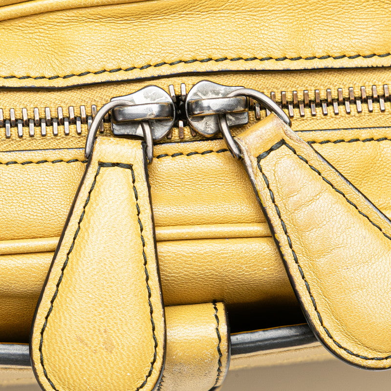 ボッテガヴェネタ イントレチャート ワンショルダーバッグ イエロー レザー レディース BOTTEGAVENETA 【中古】