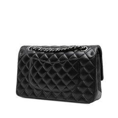 シャネル ココマーク マトラッセ ダブルフラップ チェーン ショルダーバッグ ブラック シルバー金具 ラムスキン レディース CHANEL 【中古】