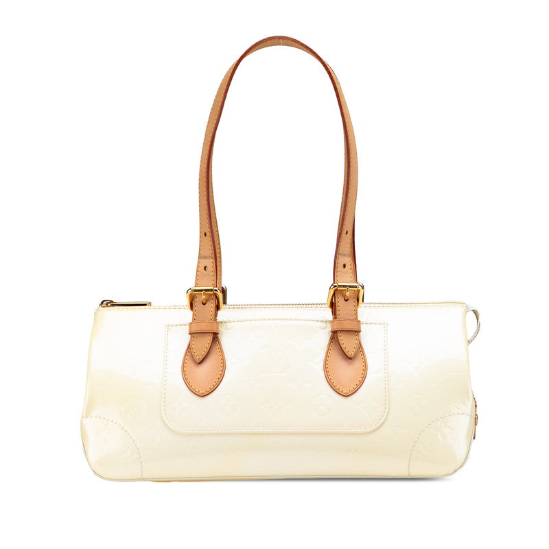 ルイ ヴィトン モノグラム ヴェルニ ローズウッド アヴェニュー ハンドバッグ ショルダーバッグ M93508 ペルル ホワイト パテントレザー レディース LOUIS VUITTON 【中古】