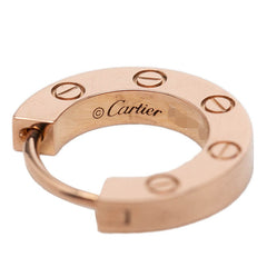 カルティエ ラブ フープピアス 片側のみ K18PG ピンクゴールド Au750 レディース CARTIER 【中古】
