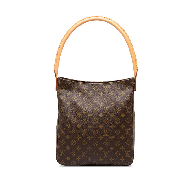 ルイ ヴィトン モノグラム ルーピングGM ショルダーバッグ ハンドバッグ M51145 ブラウン PVC レザー レディース LOUIS VUITTON 中古