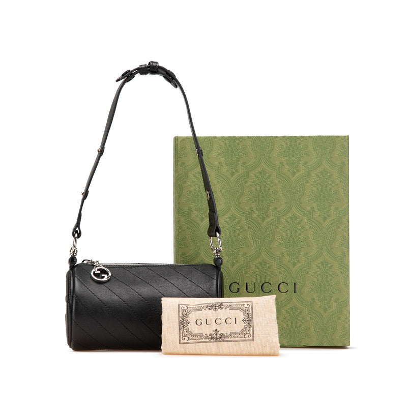 グッチ ブロンディ ショルダーバッグ 760170 ブラック レザー レディース GUCCI 【中古】