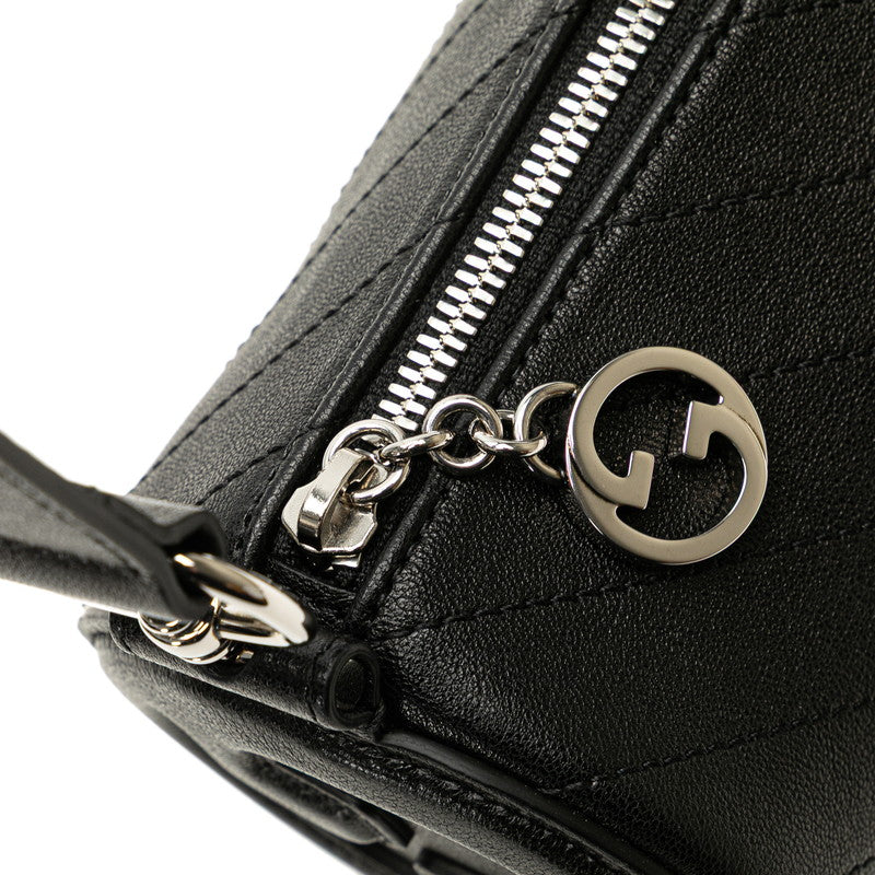グッチ ブロンディ ショルダーバッグ 760170 ブラック レザー レディース GUCCI 【中古】